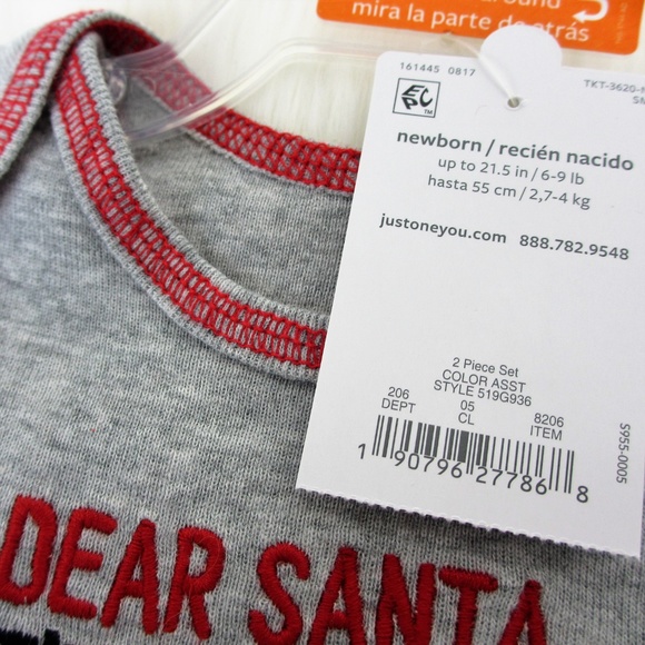 Carter's "Dear Santa, I've Been So Good" outfit NB - Picture 6 of 6